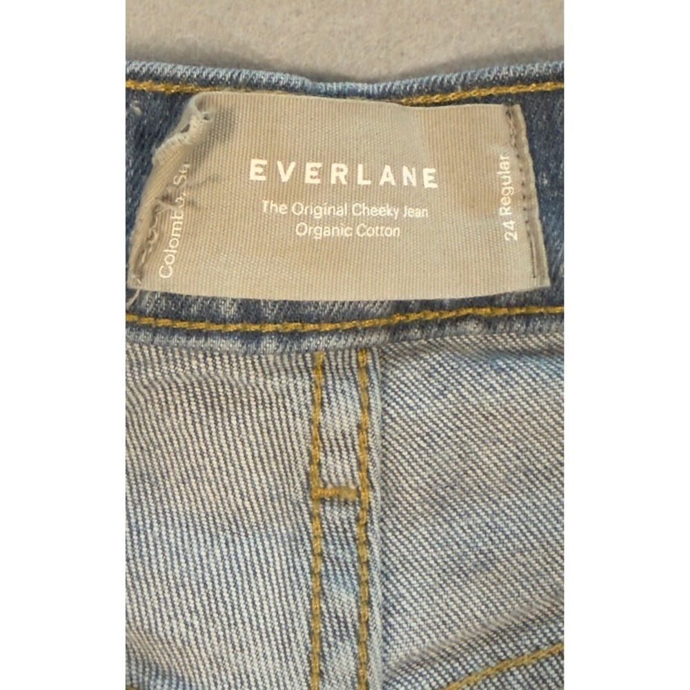 Everlane The Original Cheeky Straight Leg Blue Jeans Waist 24 - Picture 4 of 12